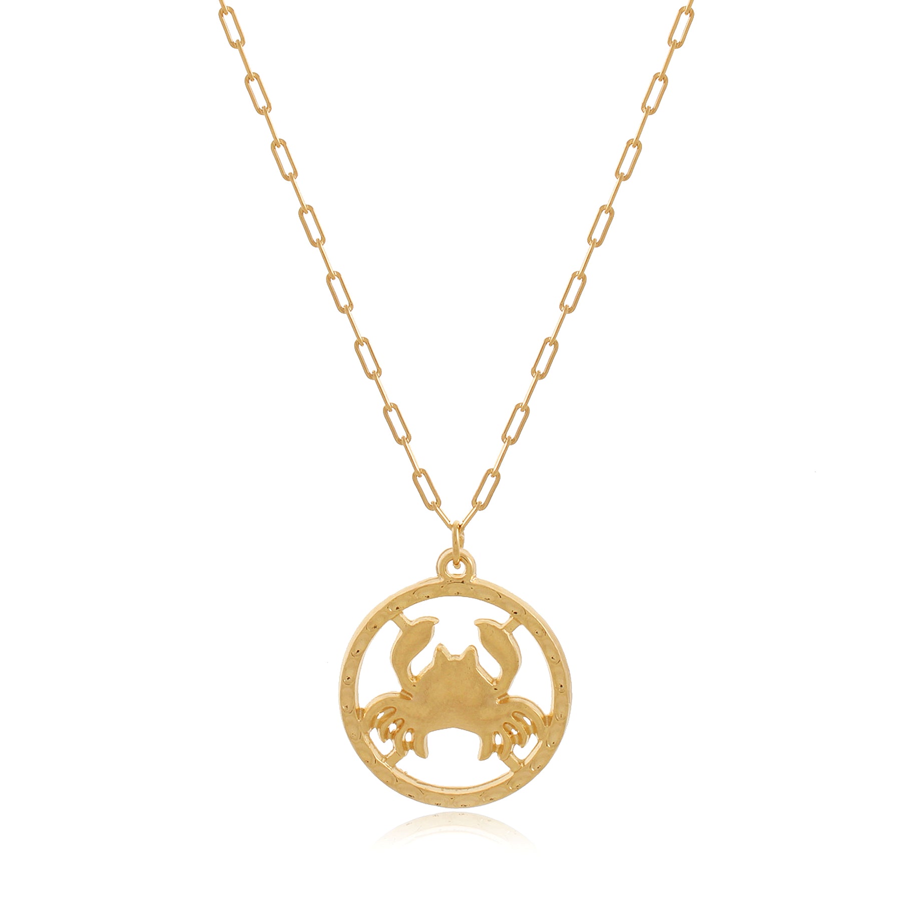 colar signo cancer banhado a ouro 18k - SIGNO