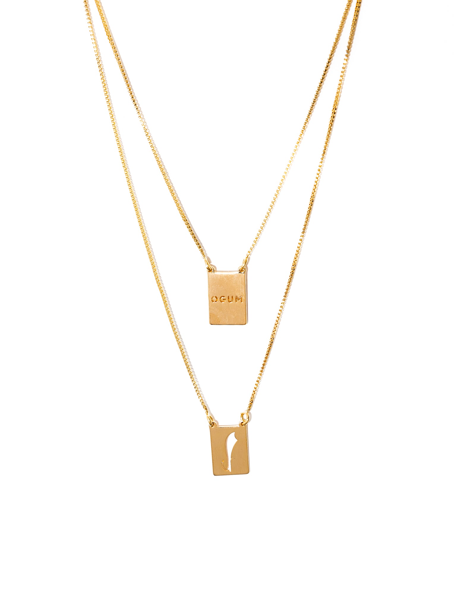 escapulario banhado a ouro 18k - Ogum