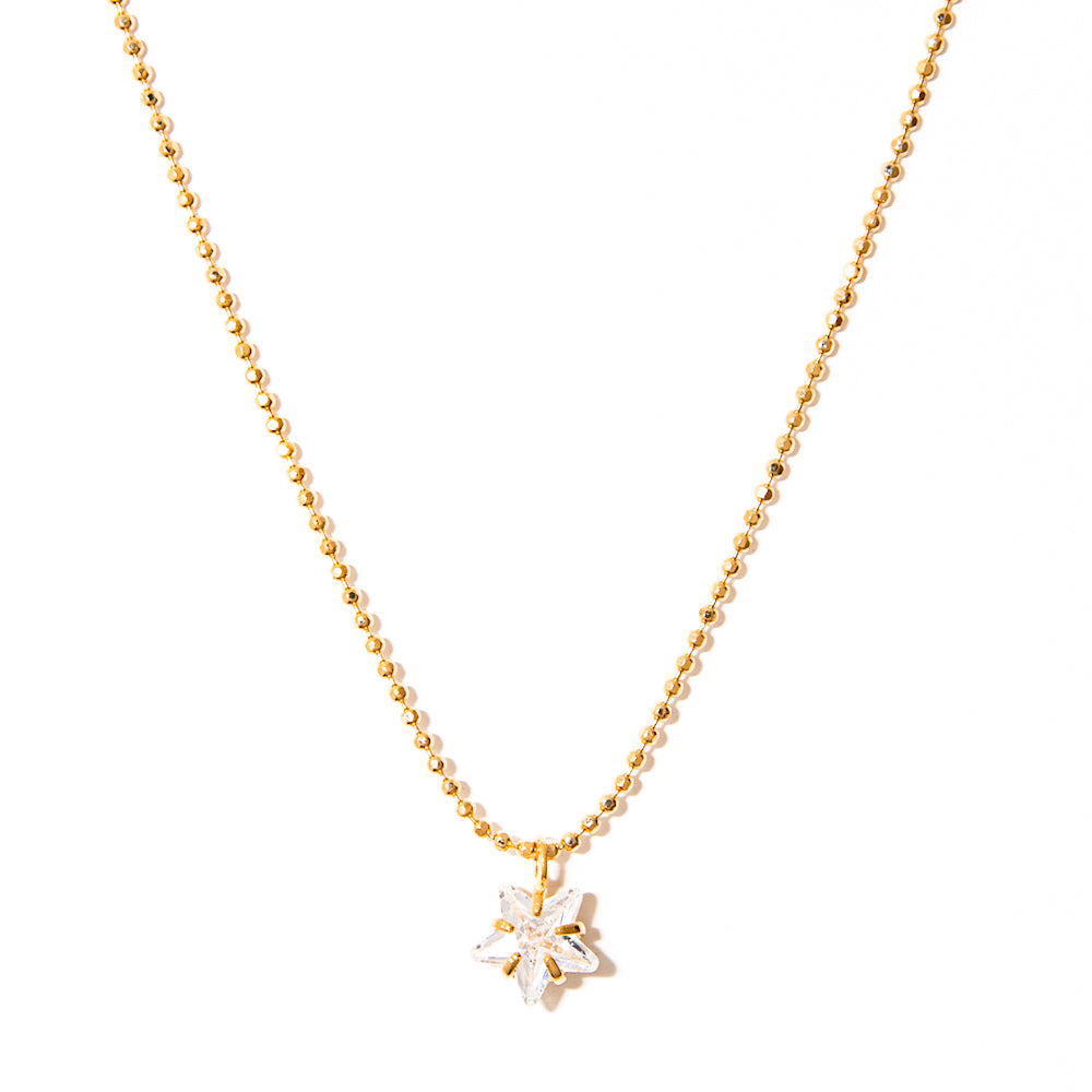 Colar Estrela de Zircônia Banhado a Ouro 18k – Sirius | Delicadeza e Luminosidade