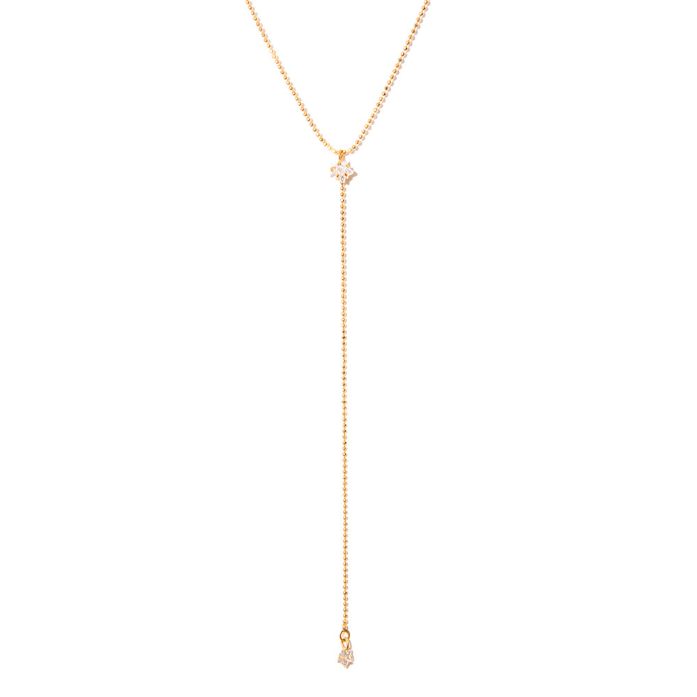 Colar Pêndulo Estrela de Zircônia Banhado a Ouro 18k – Epsilon | Brilho e Elegância