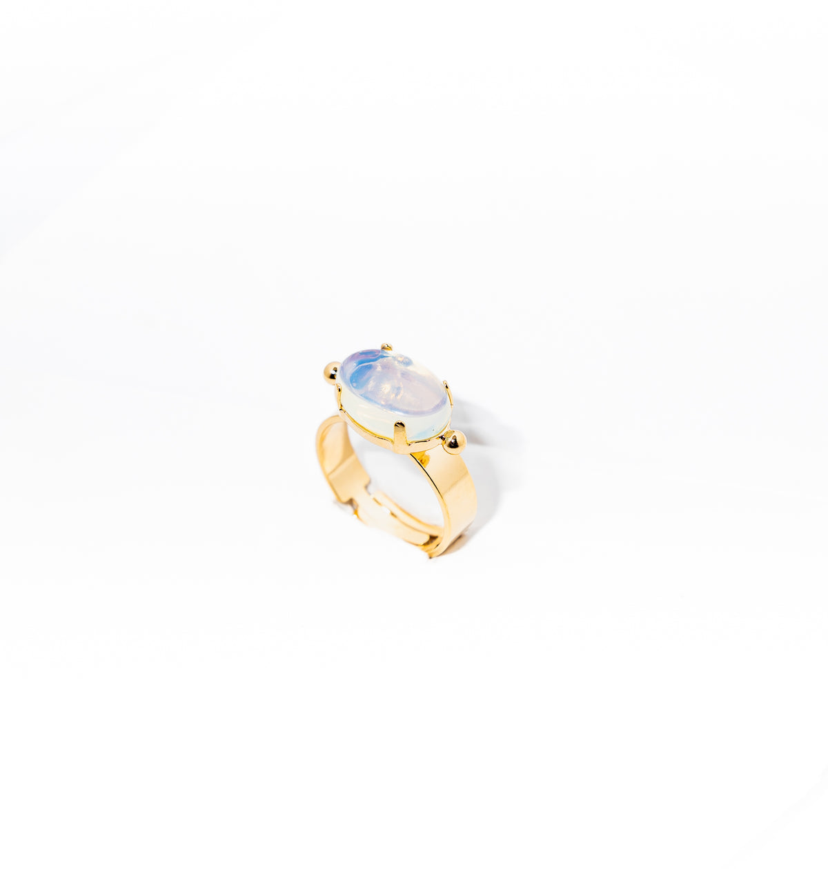 anel banhado a ouro 18 k opalina - Deneb