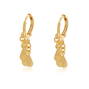 Argola Banhada a Ouro 18k com Pingente Gotinha – Hydrus | Delicadeza e Brilho Elegante