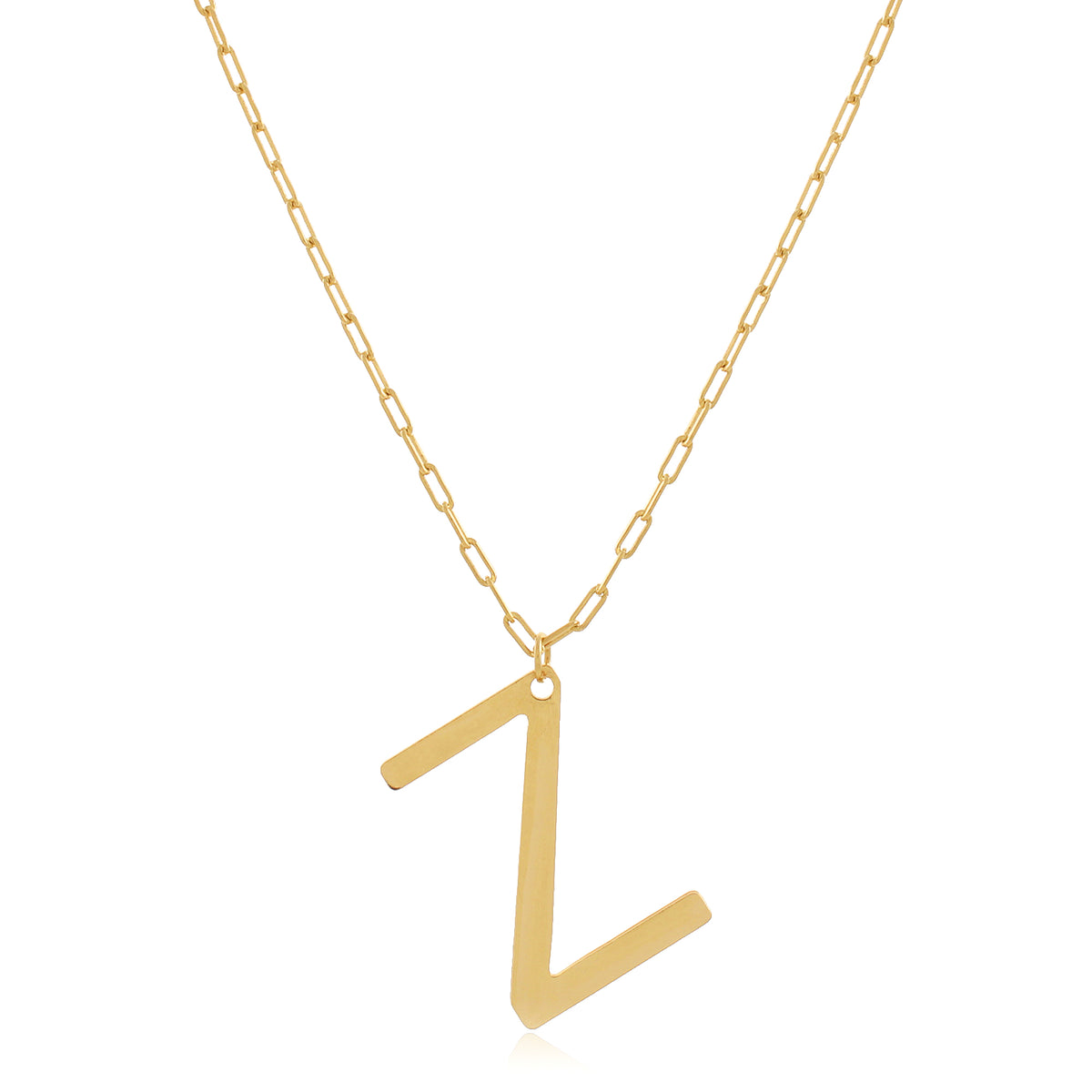 colar banhado a ouro 18k inicial grande - Letra Grande