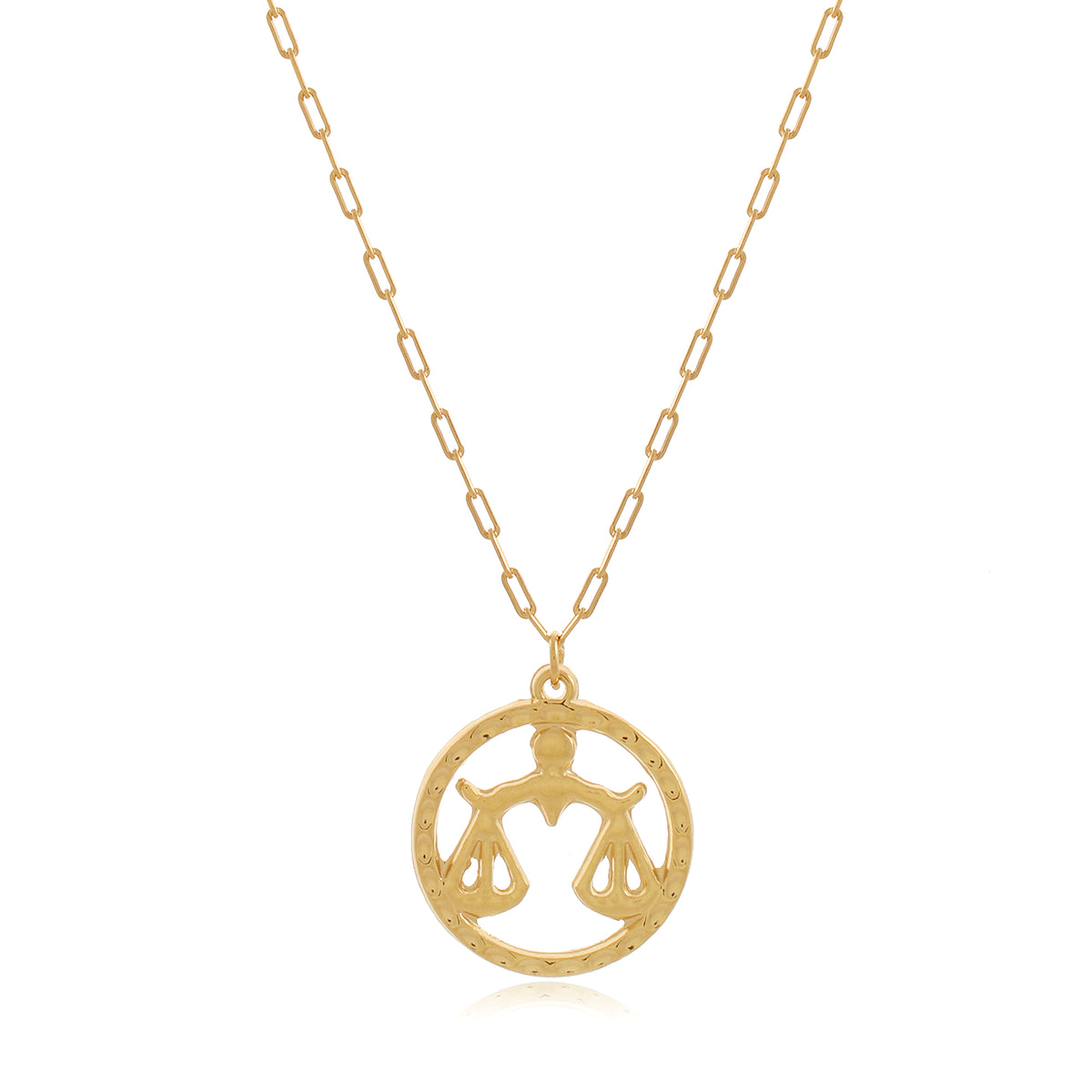 colar signo libra banhado a ouro 18k - SIGNO