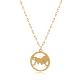colar signo leão banhado a ouro 18k - SIGNO