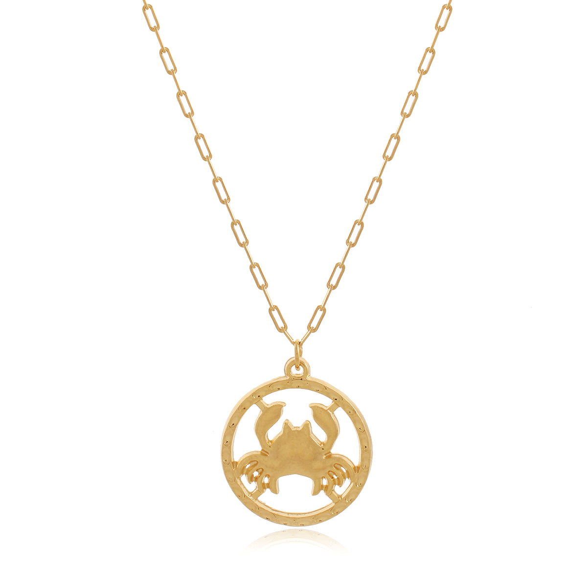 colar signo cancer banhado a ouro 18k - SIGNO