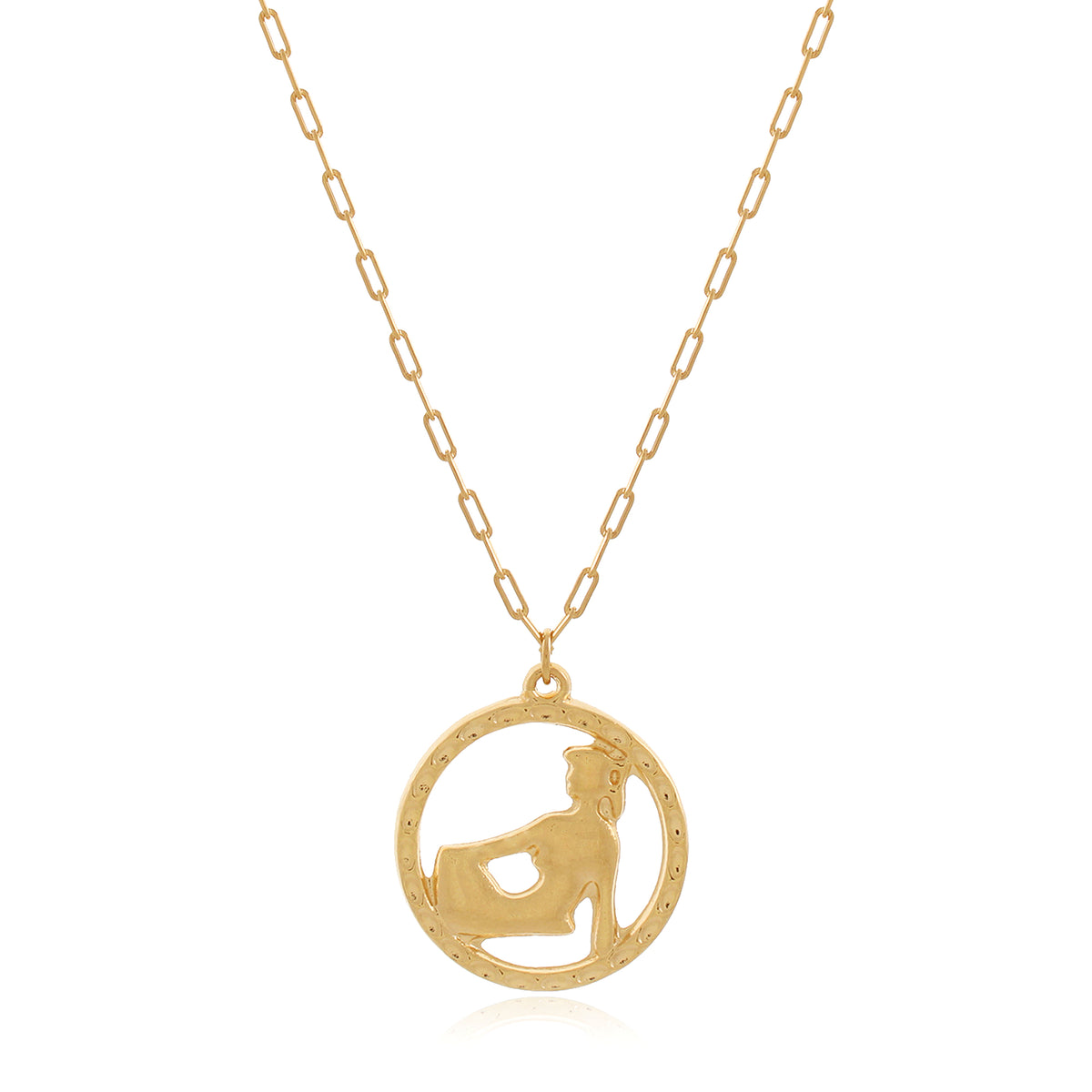 colar signo virgem banhado a ouro 18k - SIGNO