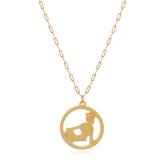 colar signo virgem banhado a ouro 18k - SIGNO