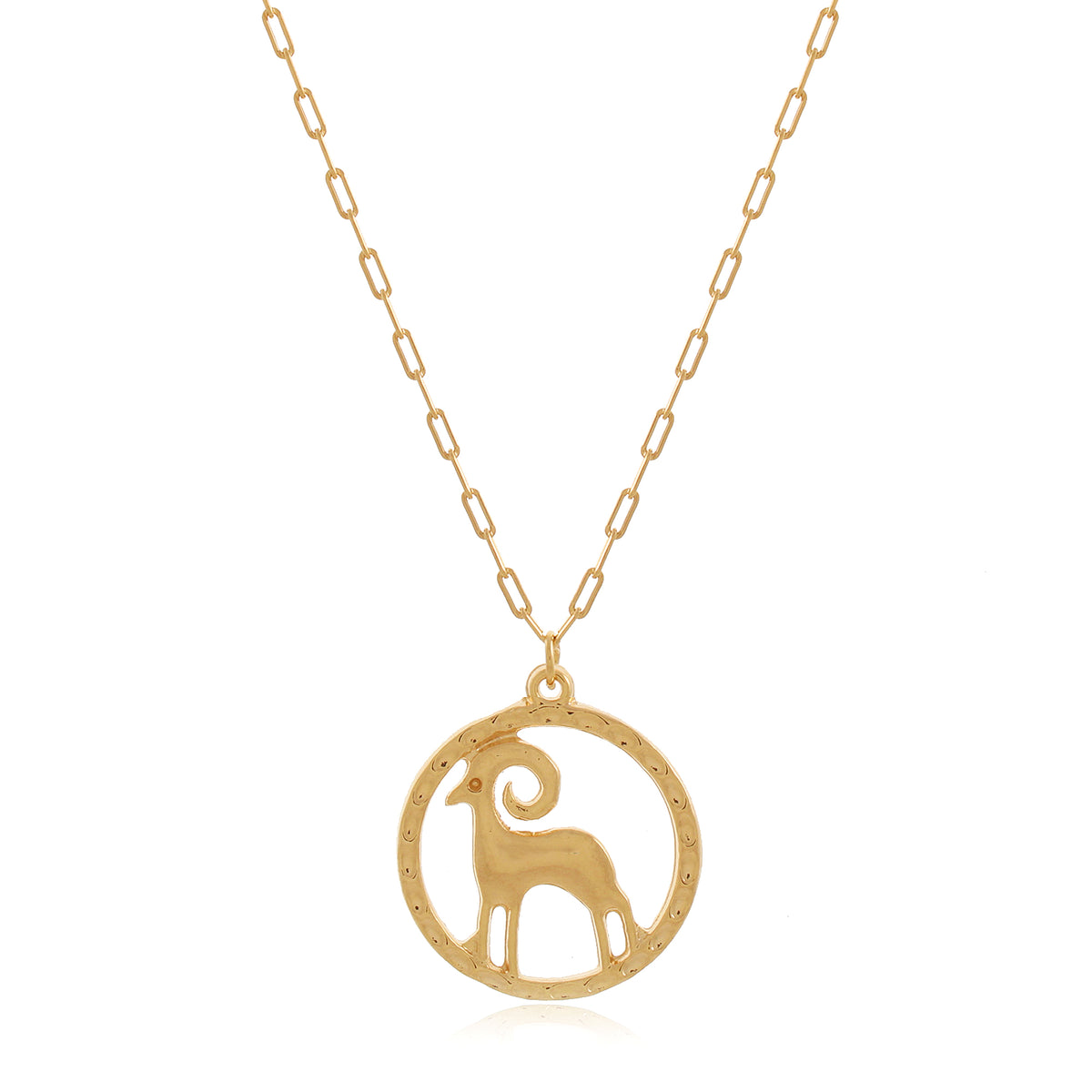 colar signo capricornio banhado a ouro 18k - SIGNO