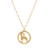 colar signo capricornio banhado a ouro 18k - SIGNO