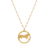 colar signo touro banhado a ouro 18k - SIGNO