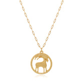 colar signo aries banhado a ouro 18k - SIGNO