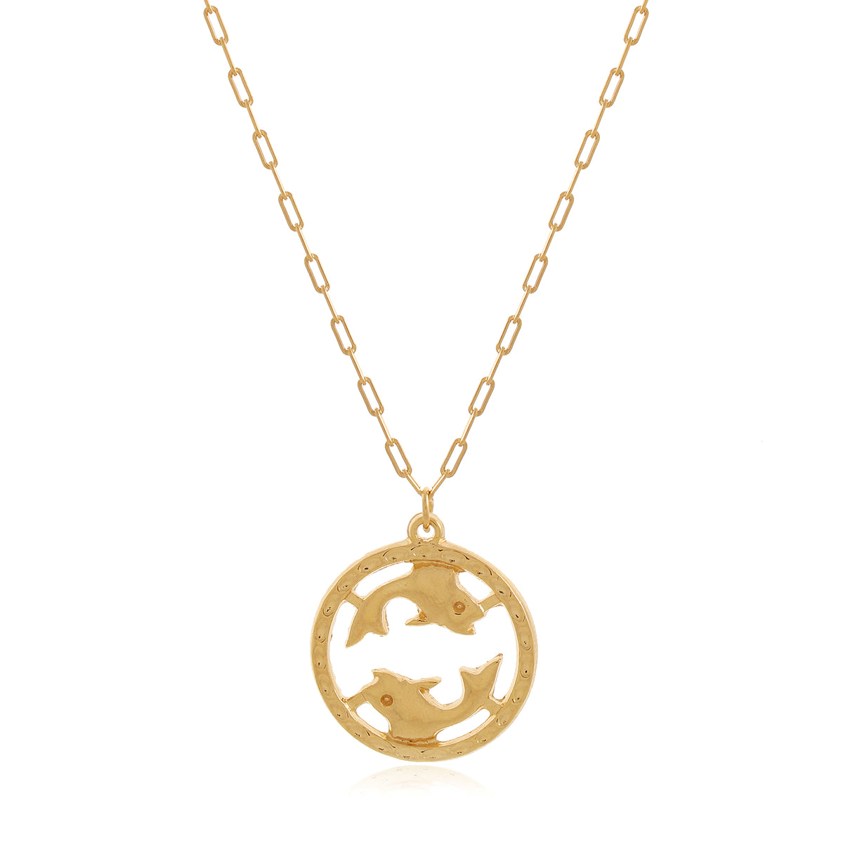 colar signo peixes banhado a ouro 18k - SIGNO