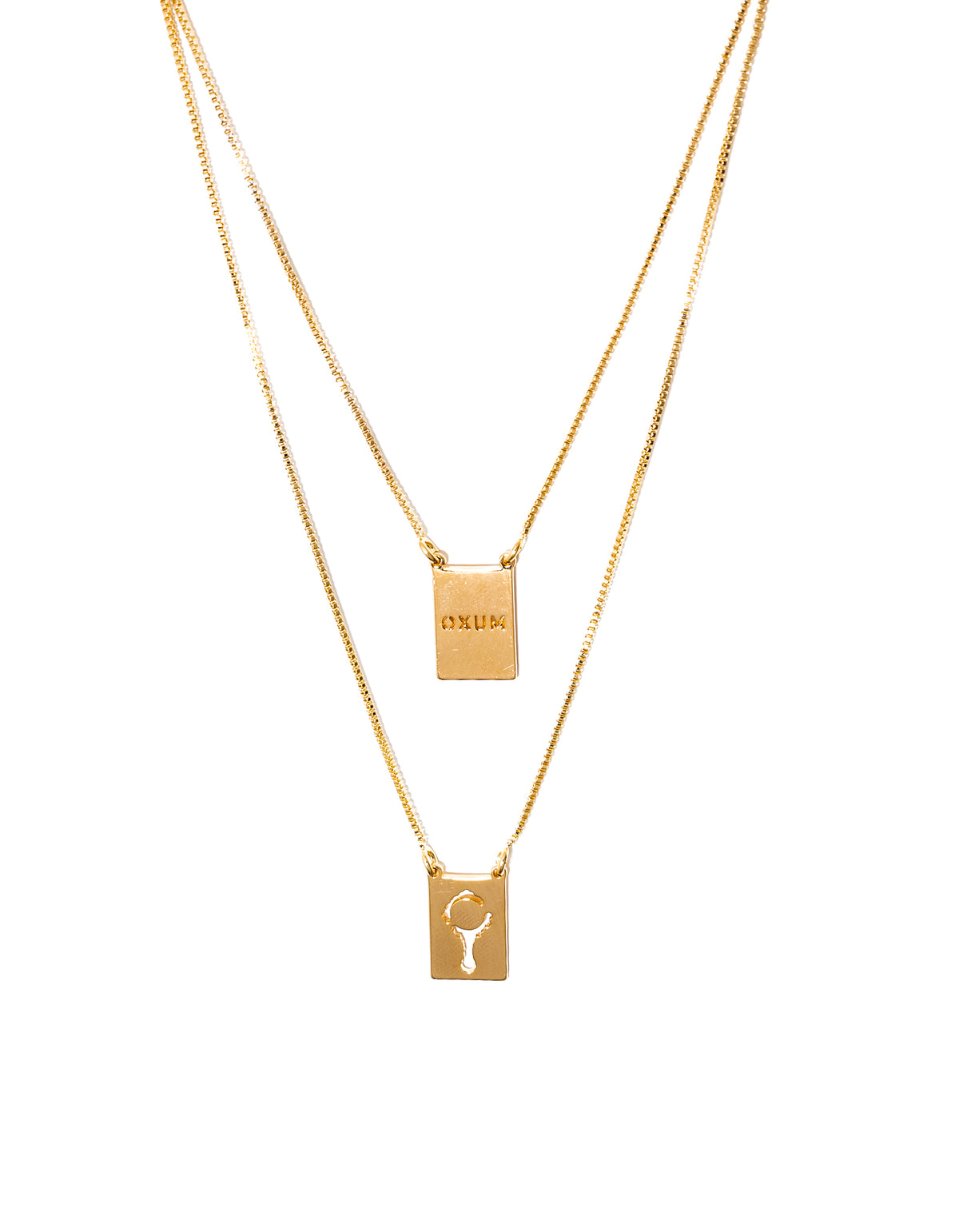 escapulario banhado a ouro 18k - Oxum
