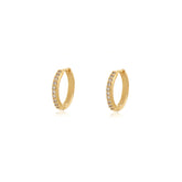 argola banhada a ouro 18K zirconias P - Indus