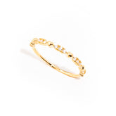 anel banhado a ouro 18k com zircônias - Carpo
