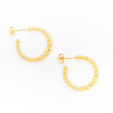 argola banhada a ouro 18k bolinhas M - Rigel