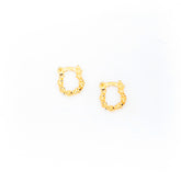 argola banhada ouro 18k PP - Asterion