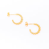 argola banhada a ouro 18k bolinhas  P - Rigel