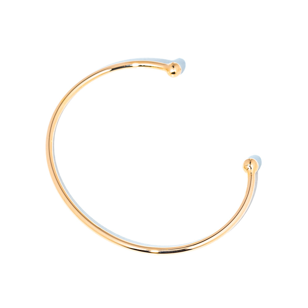 bracelete banhado a ouro 18 k liso - Calipso