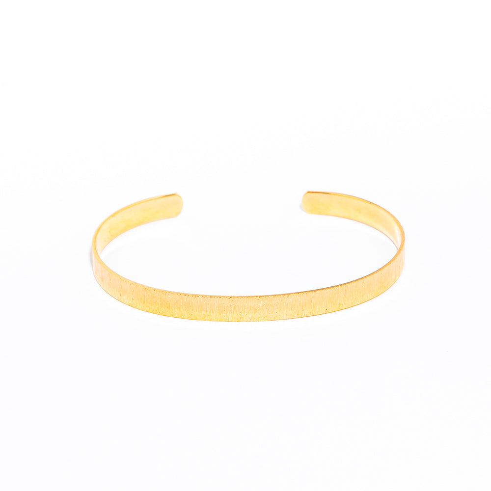 bracelete banhado a ouro 18k com textura - Atlas