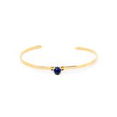 bracelete banhado a ouro 18 k lápis lázuli - Skathi
