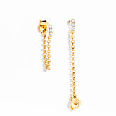 brinco banhado a ouro 18k Riviera M - Polaris