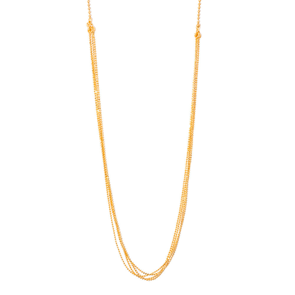 gargantilha banhada a ouro 18k corrente micro bolinha - Harp
