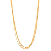 gargantilha banhada a ouro 18k corrente micro bolinha - Harp