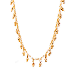 colar banhado a ouro 18k curto bolinhas - Pysis