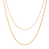 colar banhado a ouro 18k duas correntes - Musca