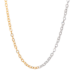 colar banhado a ouro 18k e ródio curto - Swan Curto