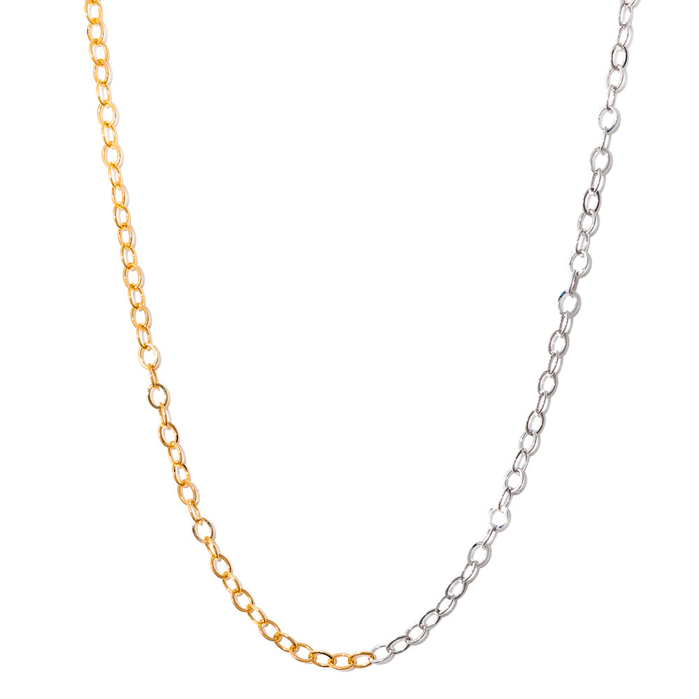 colar banhado a ouro 18k e ródio curto - Swan Curto