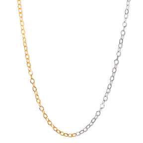 colar banhado a ouro 18k e ródio curto - Swan Curto