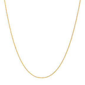 colar banhado a ouro 18k longo corrente de bolinha diamantada - Electra