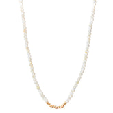 colar banhado a ouro 18k micro pedras madrepérola com detalhes em metal - Lira