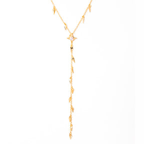 colar banhado a ouro 18k opalina cravada vários pingentes - Cassiopeia