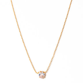 colar curto banhado a ouro 18 k coração zircônia - Sirius