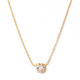 colar curto banhado a ouro 18 k coração zircônia - Sirius