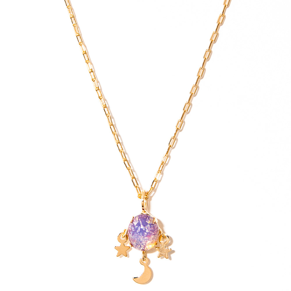 colar curto banhado a ouro 18k - Celestial