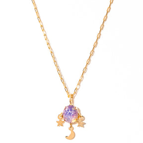 colar curto banhado a ouro 18k - Celestial