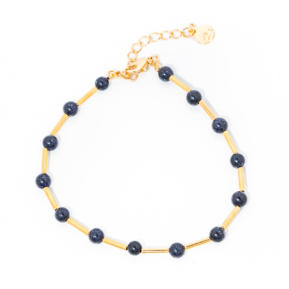pulseira banhada a ouro 18 k pedra das estrelas- Canopus